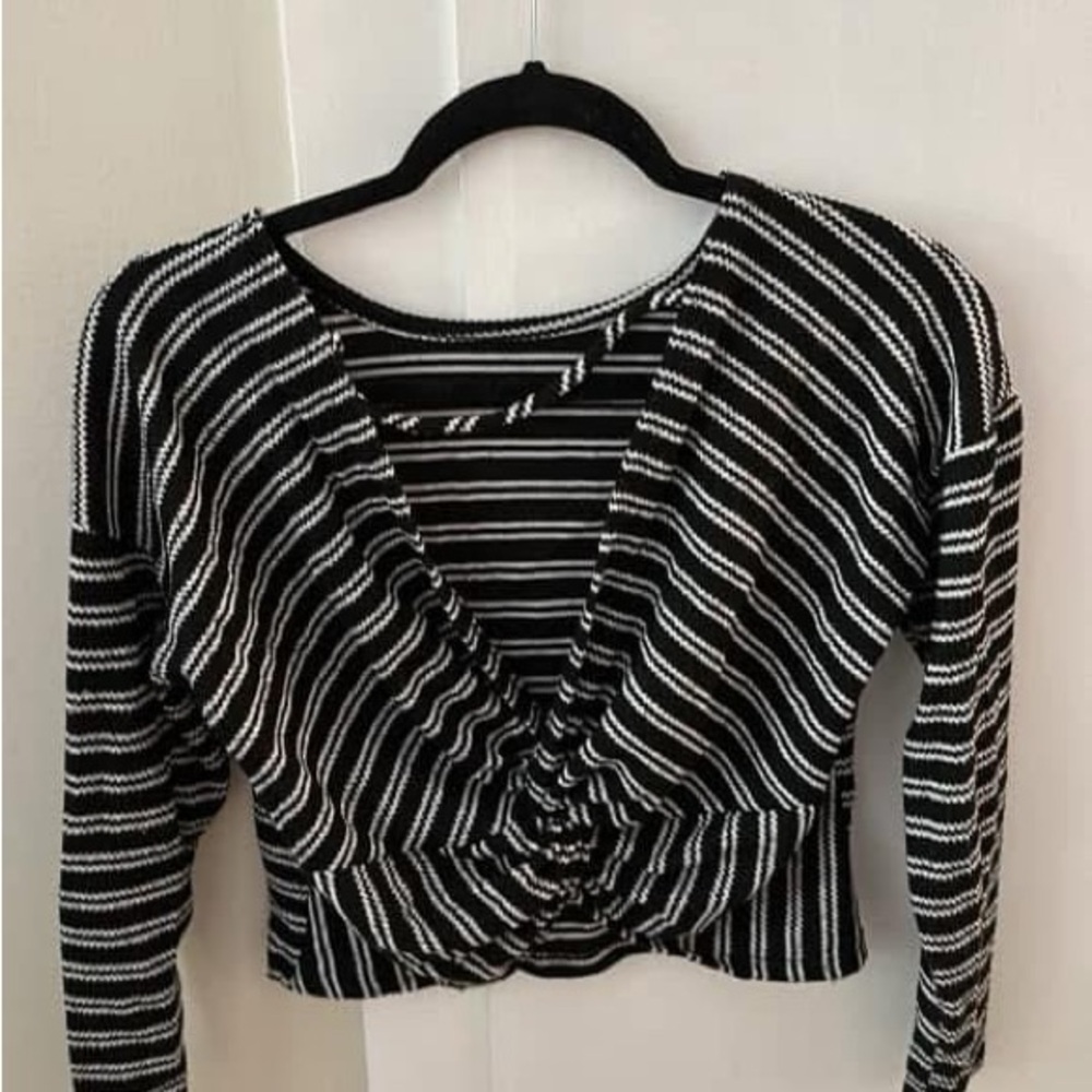 Stripe Twist Back Sweater